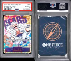 One Piece Card Game PSA 10 Monkey D Luffy OP05-119 Gear 5 SEC Alt Art Japanese - Image 3