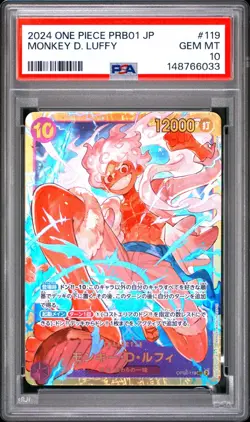One Piece Card Game Monkey D Luffy PSA 10 OP05-119 PRB01 2024 Japanese - Image 1