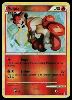 Pokemon Card - Vulpix Call of Legends 75/95 Reverse Holo Common - Image 1