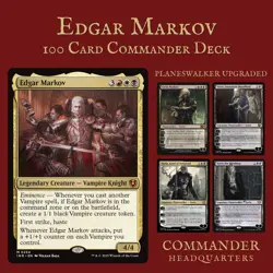 Edgar Markov Commander Deck - Upgraded Vampire Tribal - Authentic Cards MTG EDH - Image 1