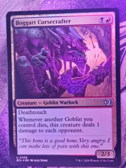 Boggart Cursecrafter 206 Uncommon Lorwyn Eclipsed Magic: The Gathering Foil NM - Image 1