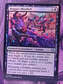 Boggart Mischief 92 Uncommon Lorwyn Eclipsed Magic: The Gathering Foil Near Mint - Image 1