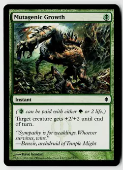 Mutagenic Growth 116 Common New Phyrexia Magic: The Gathering Near Mint - Image 1