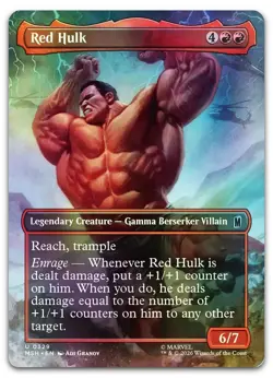 Red Hulk (Borderless) #329 (Foil) (NM) Marvel Super Heroes MSH Magic MTG - Image 1