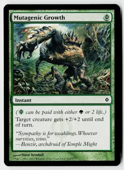 Mutagenic Growth 116 Common New Phyrexia Magic: The Gathering Lightly Played - Image 1