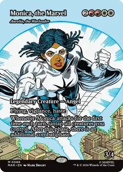 x1 Monica, the Marvel - Aurelia, the Warleader - Borderless M MTG Marvel Univers - Image 1