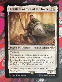 MTG Magic The Gathering Boromir, Warden of the Tower Lord of the Rings LTR Rare - Image 1