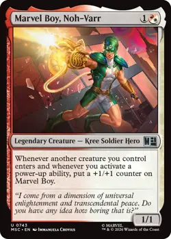 x4 Marvel Boy, Noh-Varr U MTG Commander: Marvel Super Heroes M/NM, English - Image 1