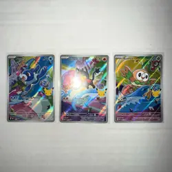 Pokemon TCG First Partner Illustration Collection Series 1 Alola Gen 7 Starters - Image 1