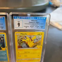 Pokemon McDonald's 2021 Confetti Holo Set CGC 9 Mint Pikachu Charmander Squirtle - Image 5