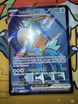 Cobalion ex 103/086 Ultra Rare ME04: Chaos Rising Full Art Pokemon Card TCG NM/M - Image 1
