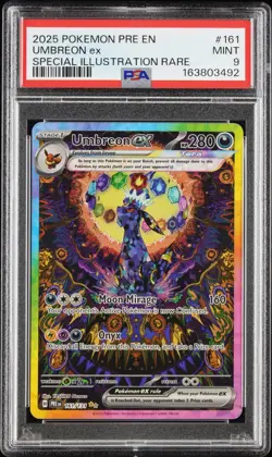 Pokemon Umbreon ex Sv: Prismatic Evolutions SIR Holo ENG PSA 9 161/131 - Image 1
