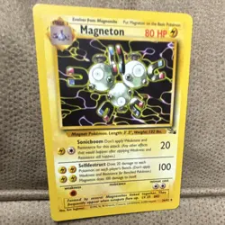Pokemon TCG Mint Fossil Magneton 26/62 Rare English 80 HP - Image 1