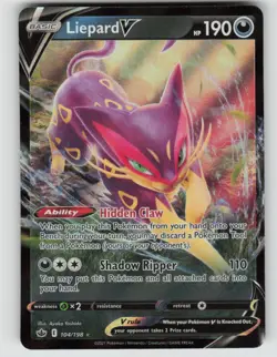 Liepard V 104/198 Holo V Rare Chilling Reign Pokemon Holo Near Mint - Image 1
