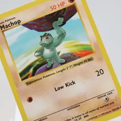 Pokemon TCG - Machop 52/102 Base Set Common Shadowless WOTC 1999 - EXC/NM - Image 1