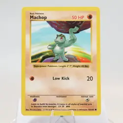Pokemon TCG - Machop 52/102 Base Set Common Shadowless WOTC 1999 - EXC/NM - Image 2