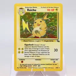 Pokemon TCG - Raichu 14/62 Fossil Holo Rare WOTC - NM - Image 2