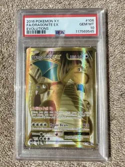 Pokemon TCG - Dragonite EX Full Art 106/108 XY Evolutions 2016 PSA 10 💎 Mint - Image 1