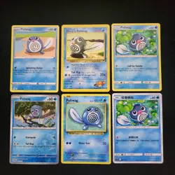 Pokemon Poliwag, Poliwhirl, & Poliwrath x16 Card Lot Bundle - Image 1