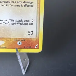 Pokemon Cacturne 15/100 Crystal Guardians Reverse Holo Rare Delta Species HP/DMG - Image 5