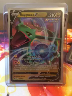 2023 POKEMON SWORD AND SHIELD CROWN ZENITH #100/159 RAYQUAZA V - Image 1