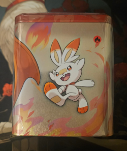 2022 Pokemon TCG Scorching Fire Stacking Tin (Sealed) 3 Booster Packs Charizard - Image 4