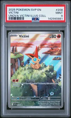 2025 POKEMON SVP EN-SV BLACK STAR PROMO #208 VICTINI PSA 9 - Image 1