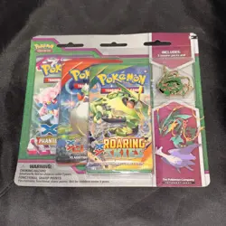 Pokemon XY Roaring Skies 3-Pack Blister Mega Rayquaza Pin - PLASTIC LIFTING - Image 1