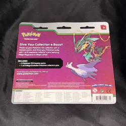 Pokemon XY Roaring Skies 3-Pack Blister Mega Rayquaza Pin - PLASTIC LIFTING - Image 2