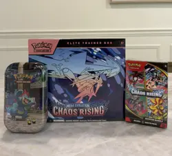 Pokemon TCG Mega Evolution Chaos Rising Elite Trainer Box w/ 6 Booster Packs - Image 1