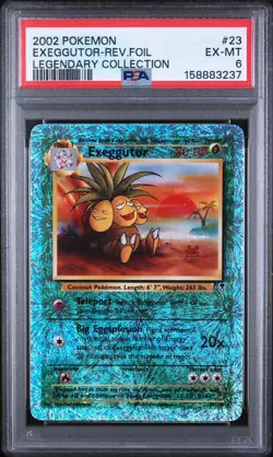 2002 POKEMON LEGENDARY COLLECTION #23 EXEGGUTOR-REVERSE FOIL PSA 6 FRESH SLAB - Image 1