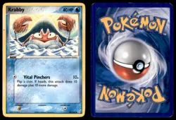 Krabby 54 100 C Crystal Guardians Pokemon MP - Image 3