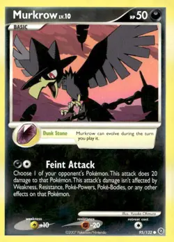 Murkrow 95/132 Common Secret Wonders Pokemon Lightly Played - Image 1