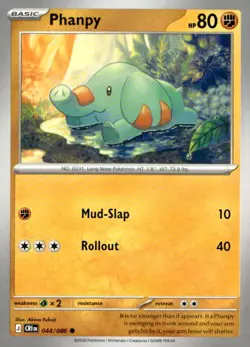 Phanpy 044/086 Common Chaos Rising Pokemon Lightly Played - Image 1