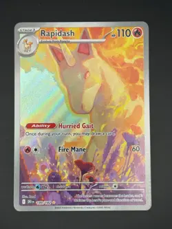 RAPIDASH 189/182 ILLUSTRATION RARE DESTINED RIVALS POKEMON NM/M - Image 1