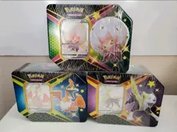 Pokemon Shining Fates V Tin Set All 3 Boltund Cramorant Eldegoss Factory - Image 1