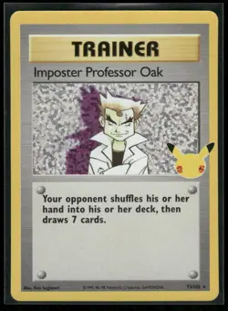 Imposter Professor Oak 73/102 Rare Base Set Unlimited Pokemon Near Mint - Image 1