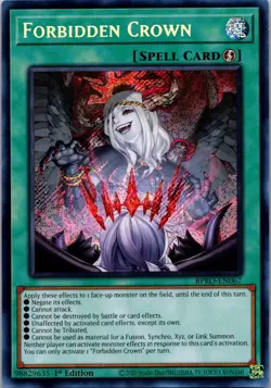 Forbidden Crown BPRO-EN067 Secret Rare Burst Protocol Yu-Gi-Oh Near Mint - Image 1