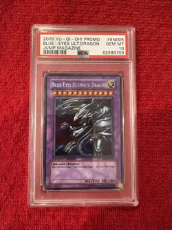 2005 Yugioh Blue-Eyes Ultimate Dragon Secret Rare JMP-EN005 PSA 10 Gem Mint - Image 1