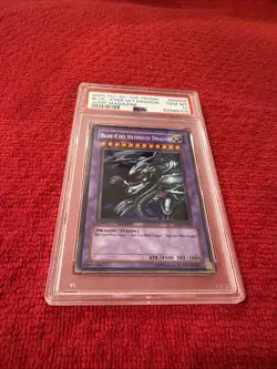 2005 Yugioh Blue-Eyes Ultimate Dragon Secret Rare JMP-EN005 PSA 10 Gem Mint - Image 3