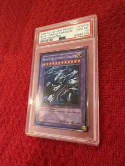 2005 Yugioh Blue-Eyes Ultimate Dragon Secret Rare JMP-EN005 PSA 10 Gem Mint - Image 5