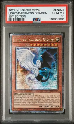 Light and Darkness Dragon Yugioh MP24-EN024 Quarter Century Secret 1st PSA 10 - Image 1