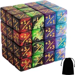 48 PCS Magic The Gathering MTG Counter Dice Marble Bulk Red&green, Purple&blue - Image 2