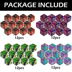 48 PCS Magic The Gathering MTG Counter Dice Marble Bulk Red&green, Purple&blue - Image 3