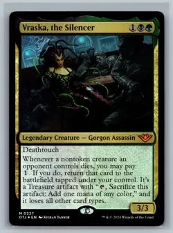Magic MTG Outlaws of Thunder Junction Vraska, the Silencer #0237 Foil TCG CCG - Image 1