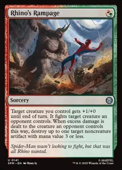 1x Rhino's Rampage - Foil NM Eng MTG - Marvel's Spider-Man - Image 1