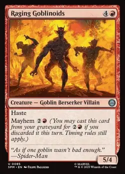 1x Raging Goblinoids - Foil NM Eng MTG - Marvel's Spider-Man - Image 1