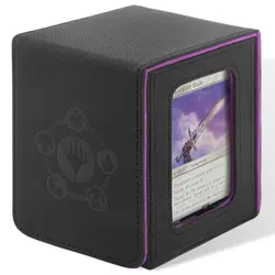 RADWIMPS Card Deck Box For MTG Commander Deck, Fits 100+ Cards, Black&Purple - Image 2