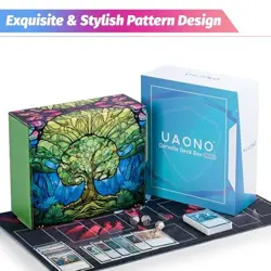 Card Storage Box for MTG, Trading Card Deck Box Holds 1800+ with 6 A1-GREEN - Image 3