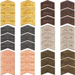 36 Pieces Magic The Gathering Antique Metal Token Counter MTG Keyword Counters - Image 2